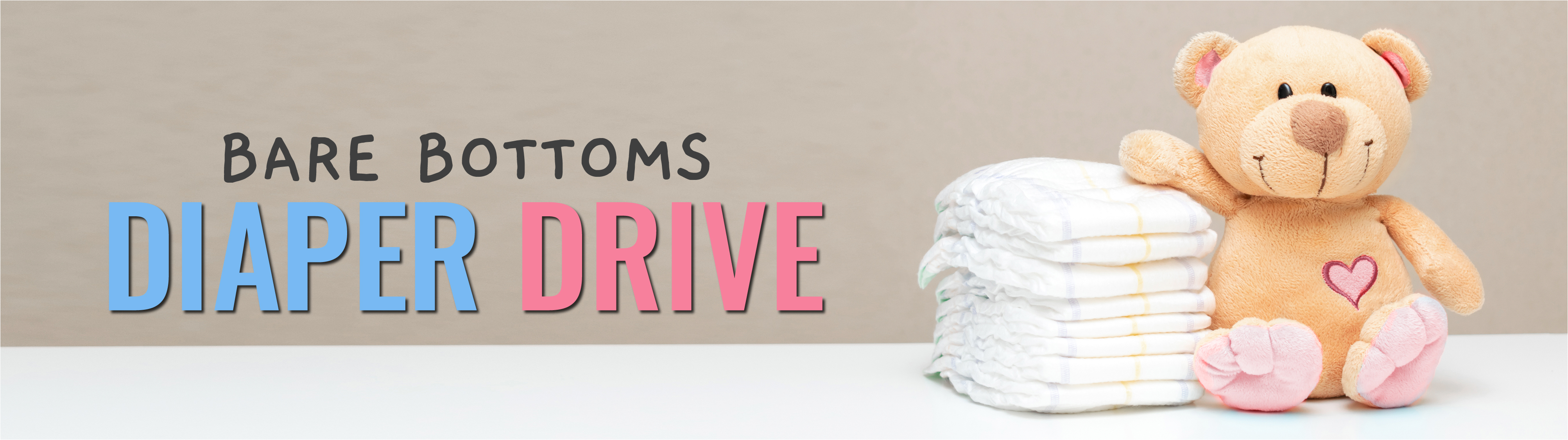 Bare Bottoms Diaper Drive 2022 Banner