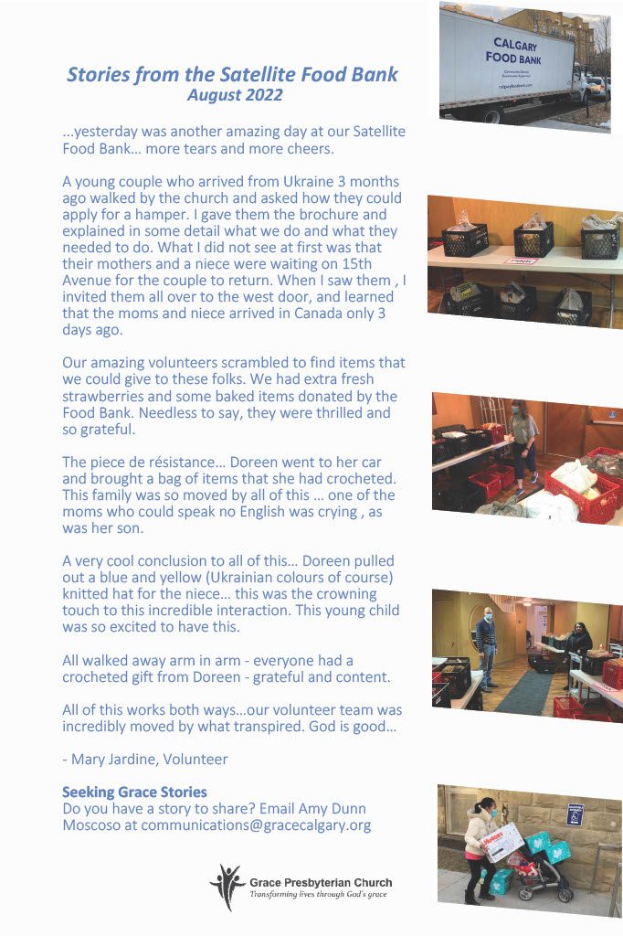 Mary Jardine Family Satellite Food Bank Stories